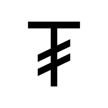 Mongolian tugrik currency sign isolated on white background. Vectorのイラスト素材