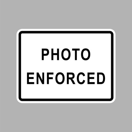 Photo Enforced Sign Text. Vectorのイラスト素材