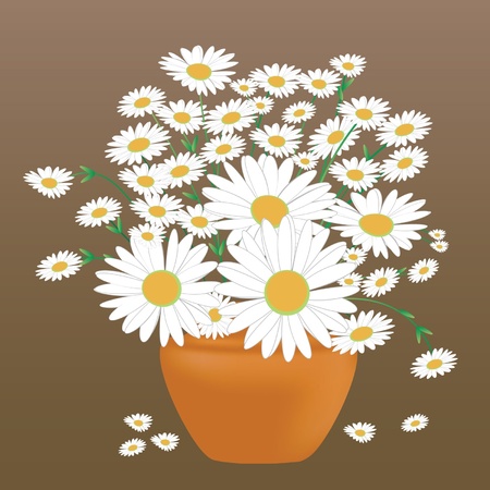 A beautiful bouquet of daisiesのイラスト素材