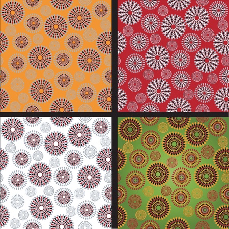 Background with abstract flowers のイラスト素材