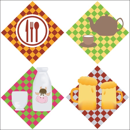 4 sets menuのイラスト素材
