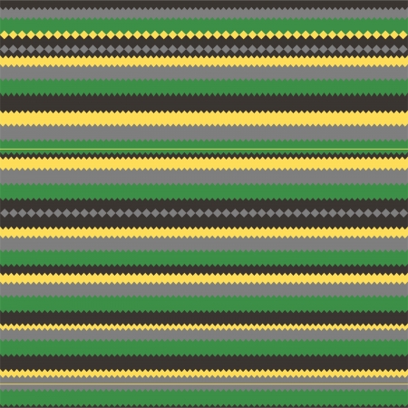 Pattern with green colorful zig zagのイラスト素材