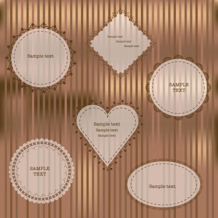 Set of vintage framesのイラスト素材