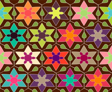 Vintage seamless pattern with flowerのイラスト素材