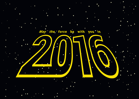 May the force be with you in 2016のイラスト素材