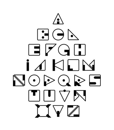 Geometric Retro Typefaceのイラスト素材