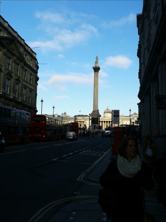 Far Street View of Nelsons Column and Trafalgar Squareの素材