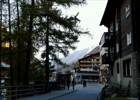 Zermatt Ski Village Switzerland.の素材