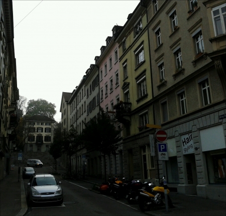 Street at Zurich Switzerland.の素材