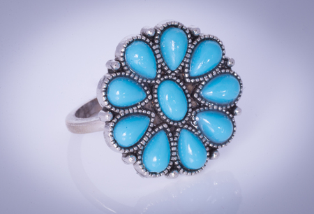 Jewelery ring on white backgroundの写真素材