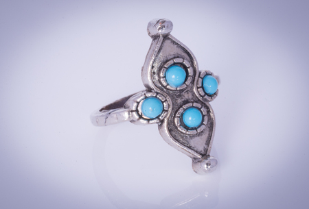 Jewelery ring on white backgroundの写真素材