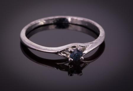 Jewelery ring on black backgroundの写真素材