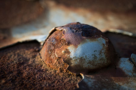 Rusted piece of ironの写真素材