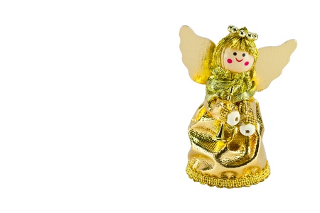 Christmas doll an angel on white backgroundの写真素材