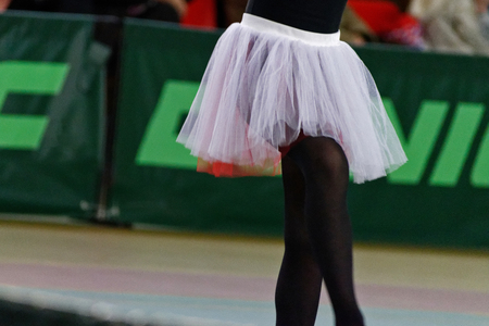 White glamor tulle ballerina skirt.の写真素材