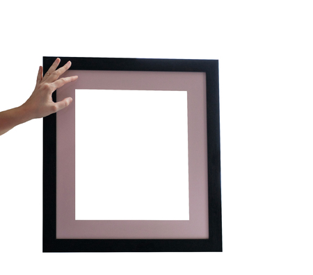 picture frame on the green backgroundの写真素材