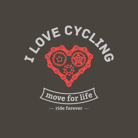 vector bicycle emblem illustration.のイラスト素材