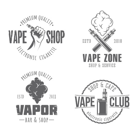 Vape vector badgesのイラスト素材