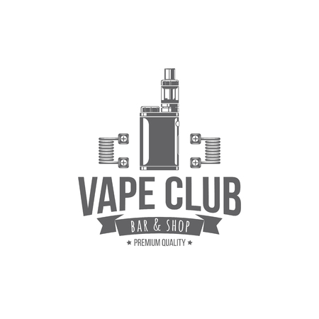 A vape vector badges on plain background.のイラスト素材