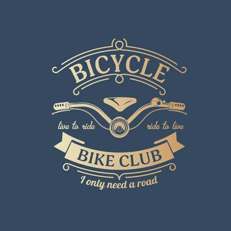 vector illustration retro bicycle emblem for design and advertisingのイラスト素材