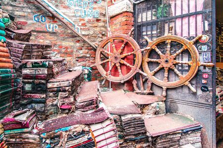 VENICE, ITALY - Mart 10, 2018: Libreria Alta Acqua, famous alternative bookshop in Venice, Italyのeditorial素材