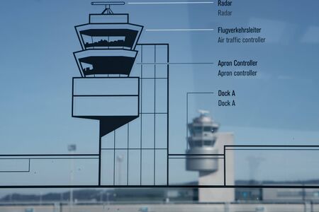 Zurich, Switzerland, Mart 2017 - Planes preparing for take off at Terminal A of Zurich Airport. Tonedのeditorial素材