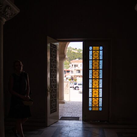 Berat, Albania- June 2018: Saint Dymitr, the Orthodox cathedral in Berat. The main temple of the metropolis of Beratのeditorial素材