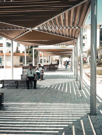 Berat, Albania- June 2018: Modern part of Berat city in Albania. Tonedのeditorial素材