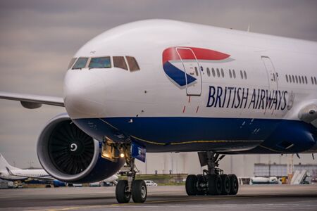 Russia, Moscow, July 2017 - Domodedovo International airport, preparation for take-offのeditorial素材