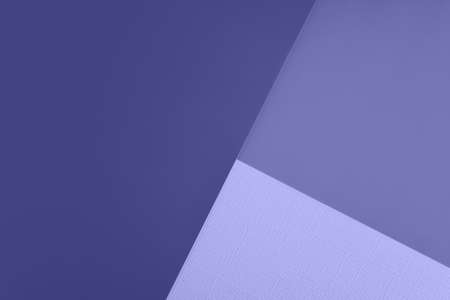 Abstract geometric paper background. Violet blue trendy colors. The backdrop for an invitation card, greeting card or web design. Creative copy space, flat lay. Color of the year 2022の写真素材