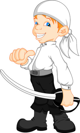 boy pirate cartoonのイラスト素材