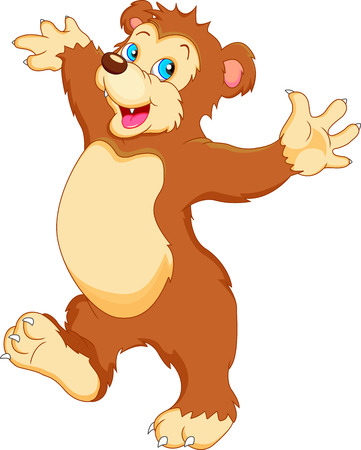 cute baby bear cartoonのイラスト素材