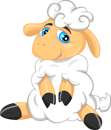 cute sheep cartoonのイラスト素材