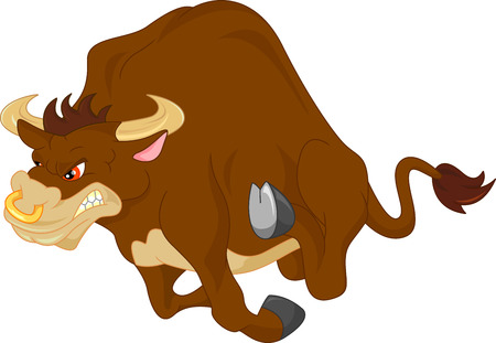 ctor illustration of bull cartoonのイラスト素材