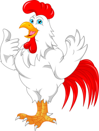 cute rooster cartoonのイラスト素材