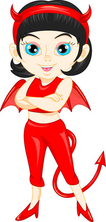 sexy devil cartoonのイラスト素材