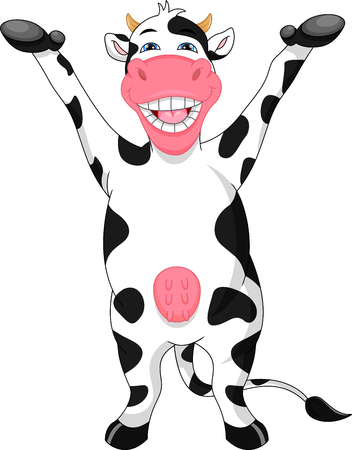 cute cow cartoonのイラスト素材