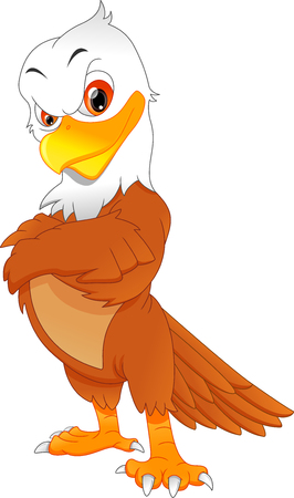 cute eagle cartoonのイラスト素材