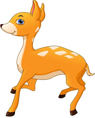 cute deer cartoonのイラスト素材