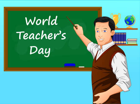 world teacher's day conceptのイラスト素材
