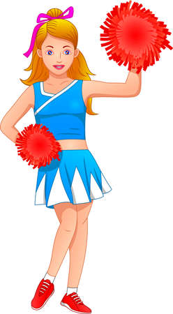 cheerleader poseのイラスト素材