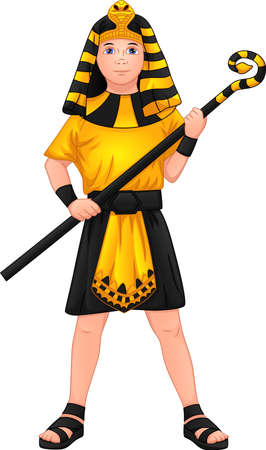 Egyptian soldier posing with stickのイラスト素材