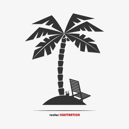 Abstract desert island web icon for your designのイラスト素材