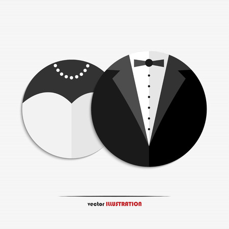 Abstract bride and groom web icons for your design のイラスト素材
