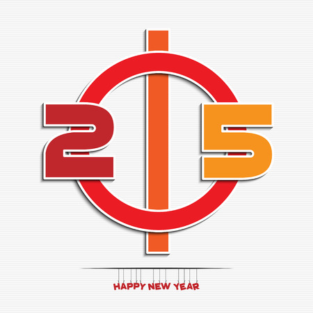 Happy new year 2015 greeting card designのイラスト素材