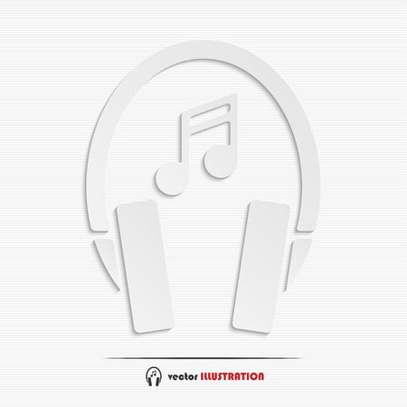 Abstract headphones web icon for your designのイラスト素材