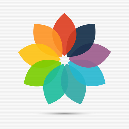 Abstract colorful flower template for your designのイラスト素材