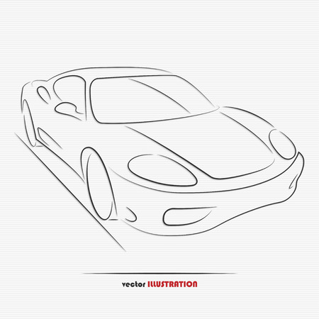 Silhouette of sport car for your designのイラスト素材