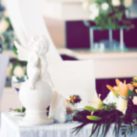 Abstract blurred image of an angel as a background for your designの写真素材