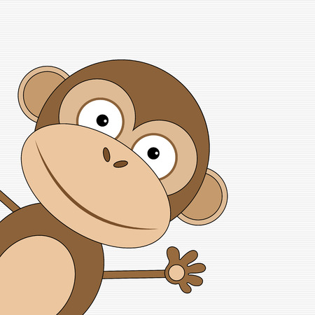 Vector illustration of cute cartoon monkey for your designのイラスト素材